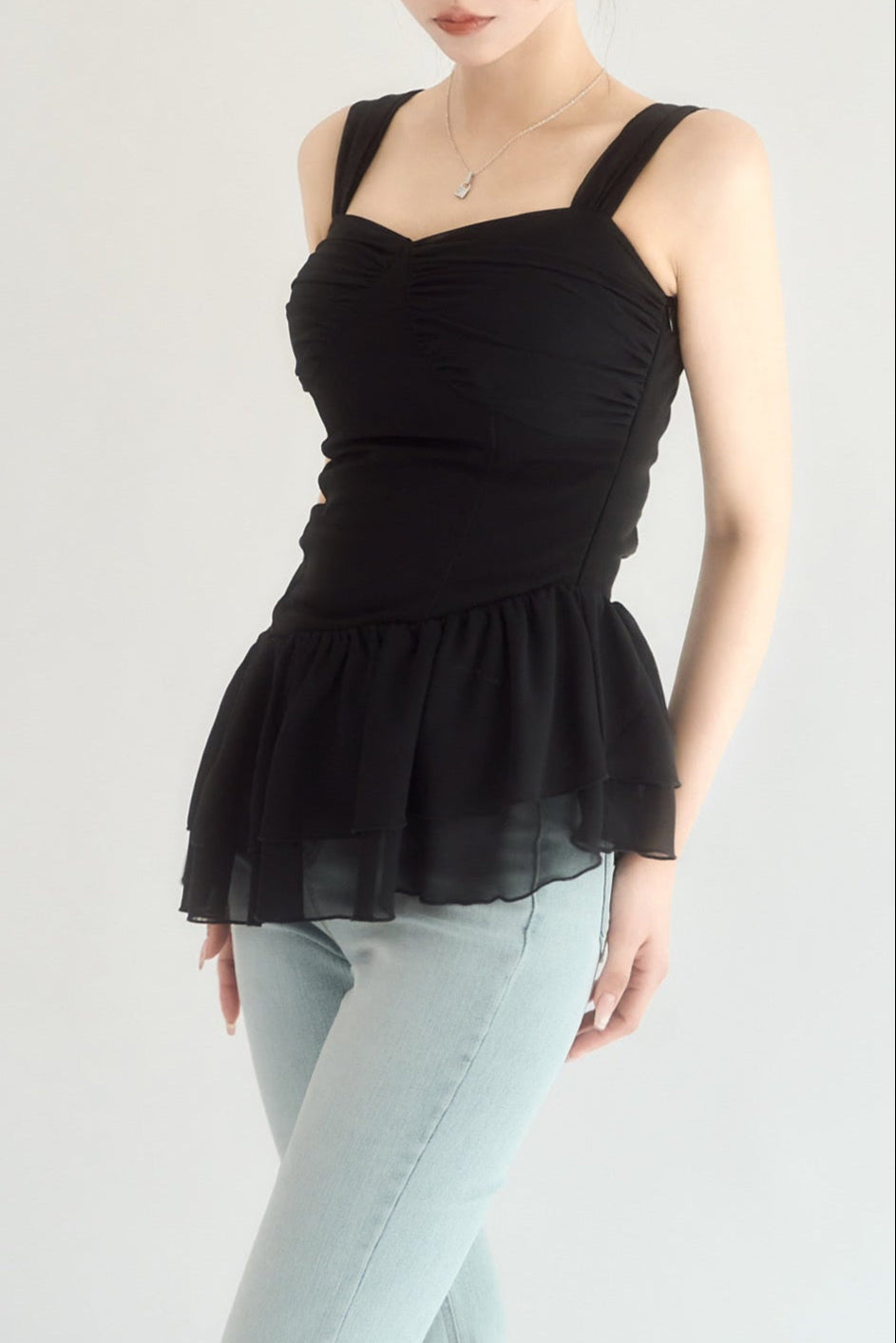 YILON Ange ballerina tops ブラック Ange ballerina tops – YILON