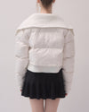 Rib collar puffer jacket