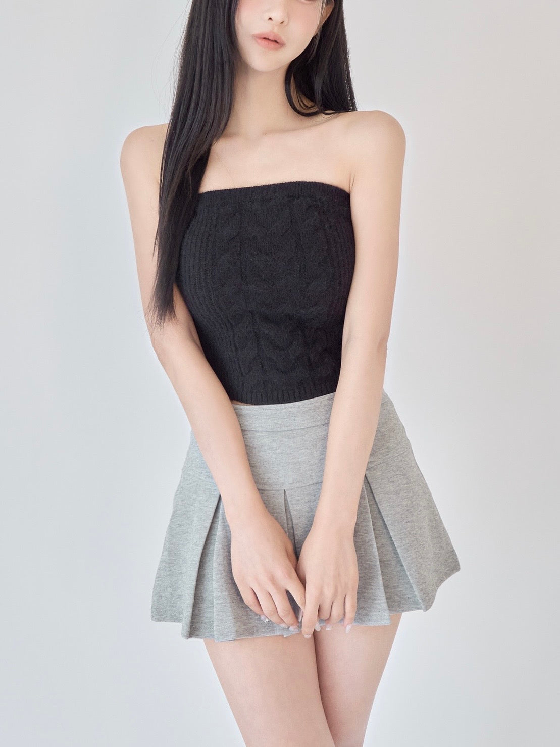 トップス YILON CABLE KNIT BOLERO BARE SET Cable knit bolero bare set – YILON