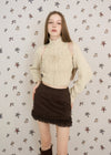 SUEDE FRILL MINI SKIRT