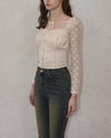 Flower lace blouse