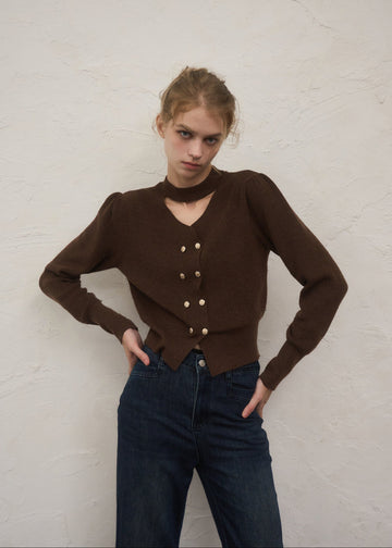NAPOLEON BUTTON KNIT