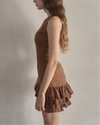 Cotton lace suède op