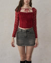Flower lace blouse