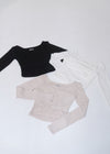 Gather lace tee