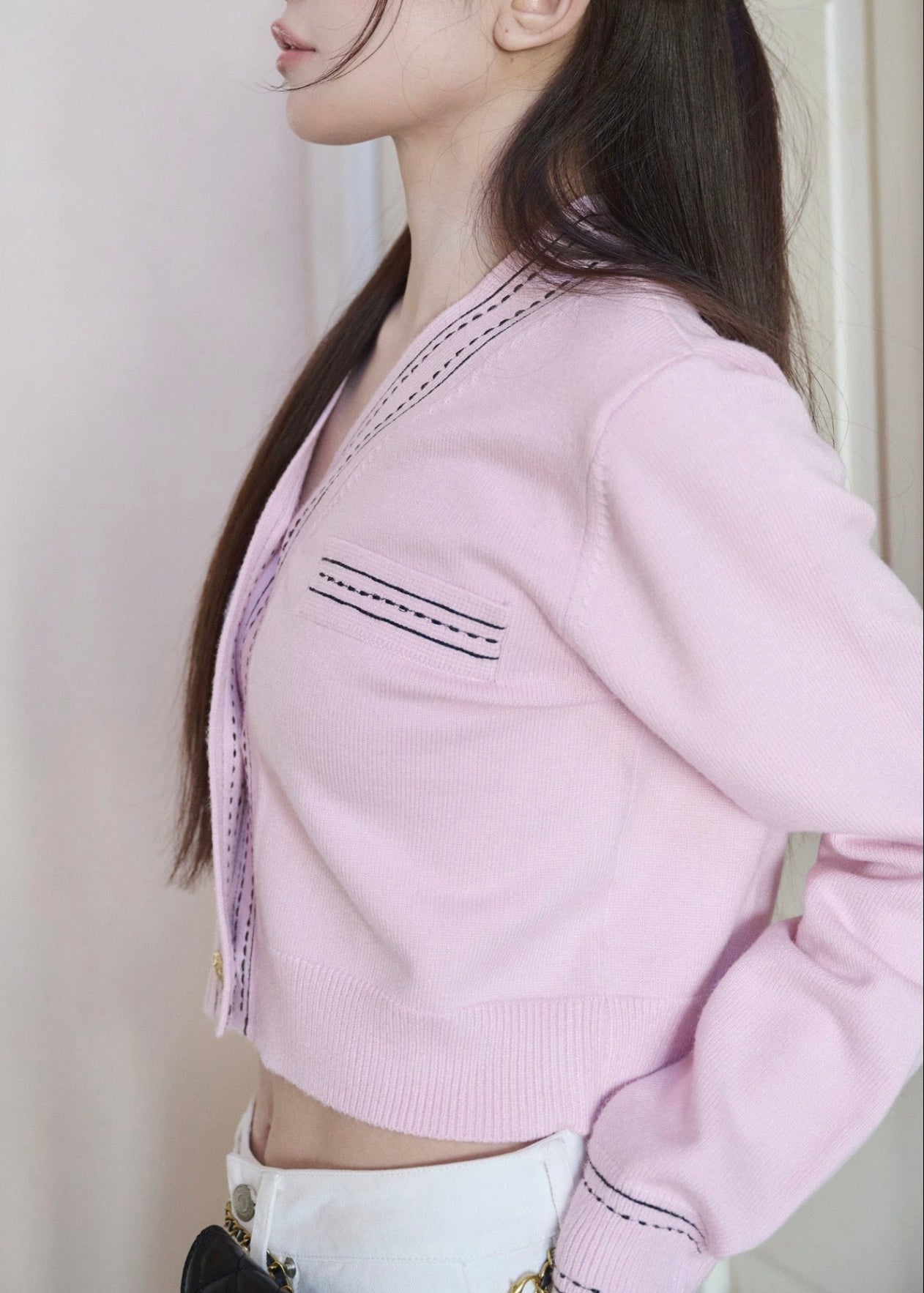 トップス YILON BI-COLOR STITCH CARDIGAN BI-COLOR STITCH CARDIGAN – YILON