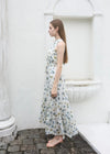 HALTER NECK TIERED MAXI DRESS