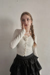 Rose ribbon cardigan
