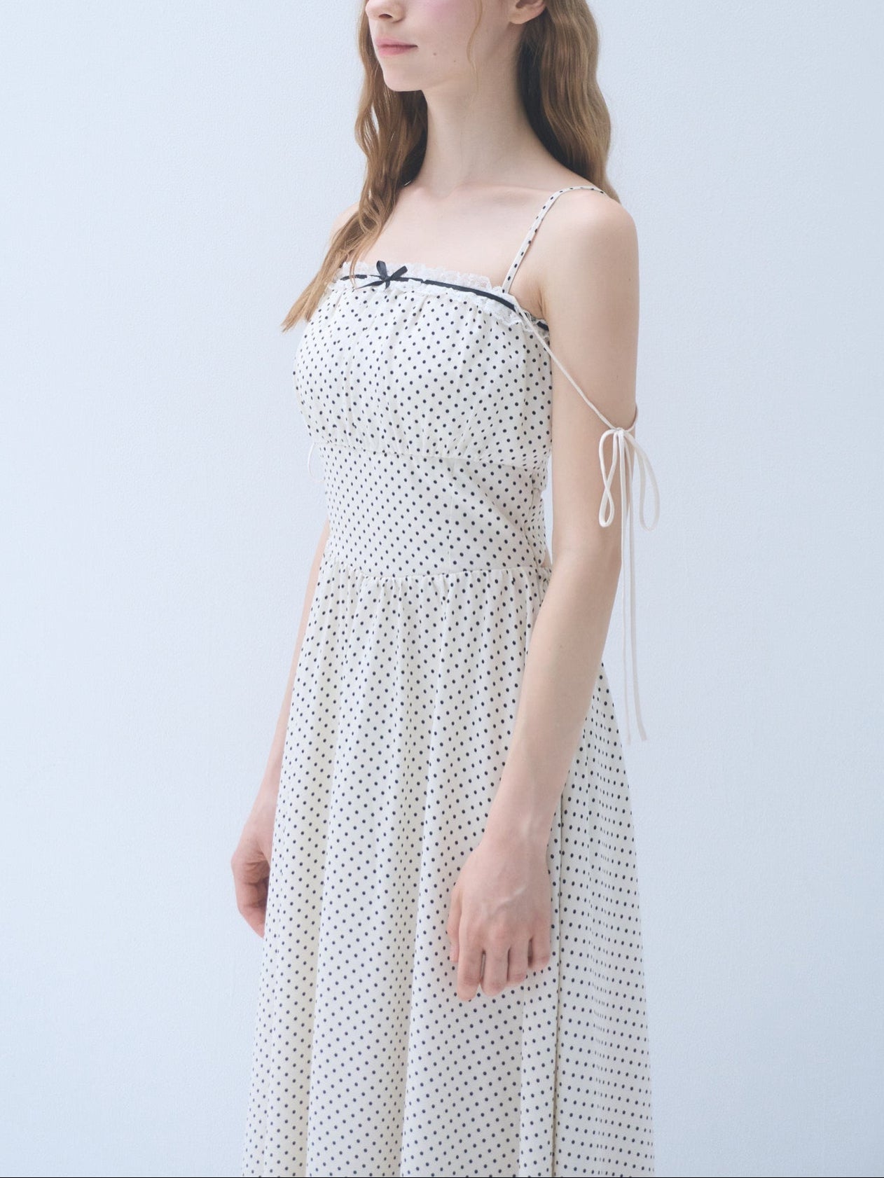 【新品】YILON FRENCH DOT OP ドットワンピース ホワイト FRENCH DOT OP – YILON