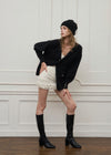 SUEDE FRILL MINI SKIRT
