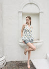 HALTER-NECK PEPLUM BLOUSE