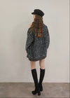 Mix yarn knit cardigan