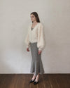 Shaggy drop cardigan