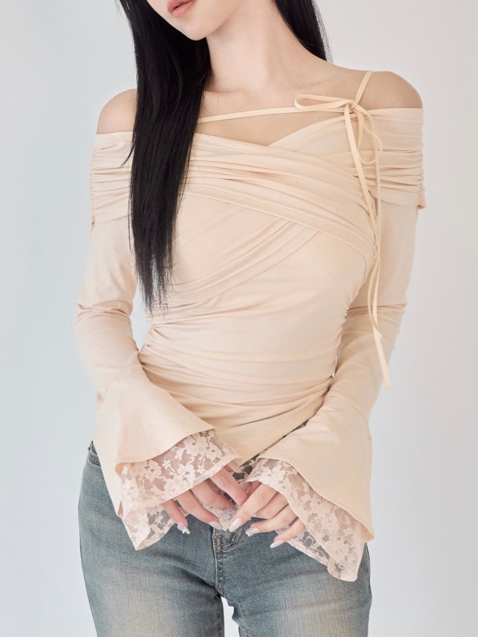 Lace gather tops – YILON