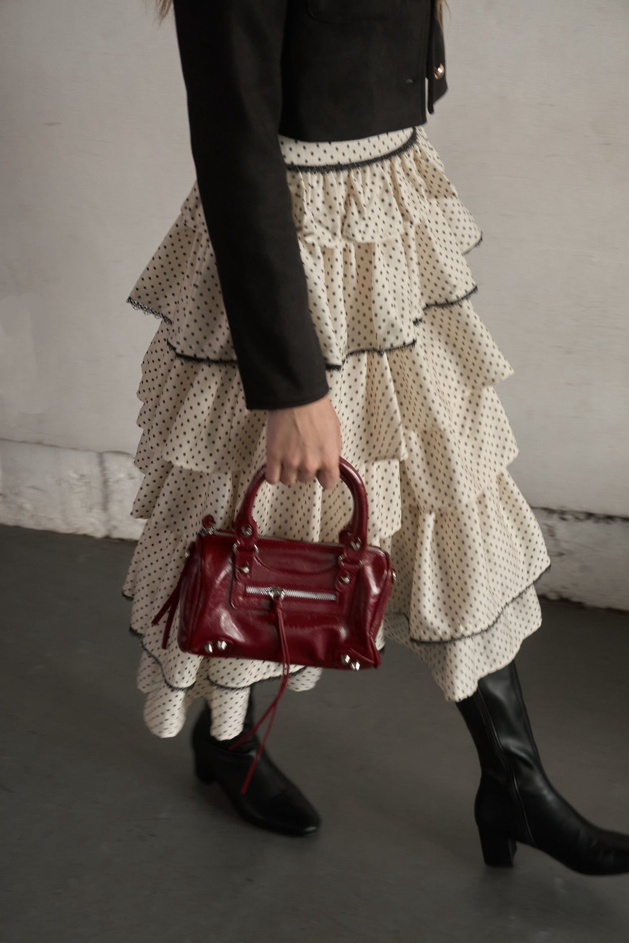 Tiered dot skirt – YILON