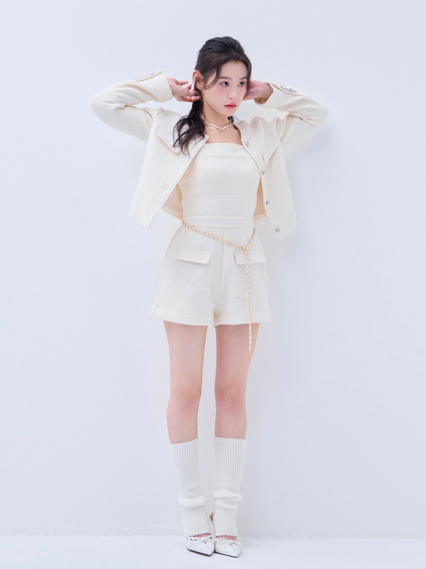 Twinkle tweed rompers – YILON