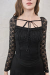 Flower lace blouse