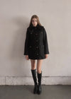 Fur collar classical coat