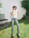 French sleeve bijou tee