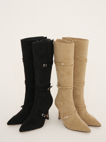 Strap belt long boots