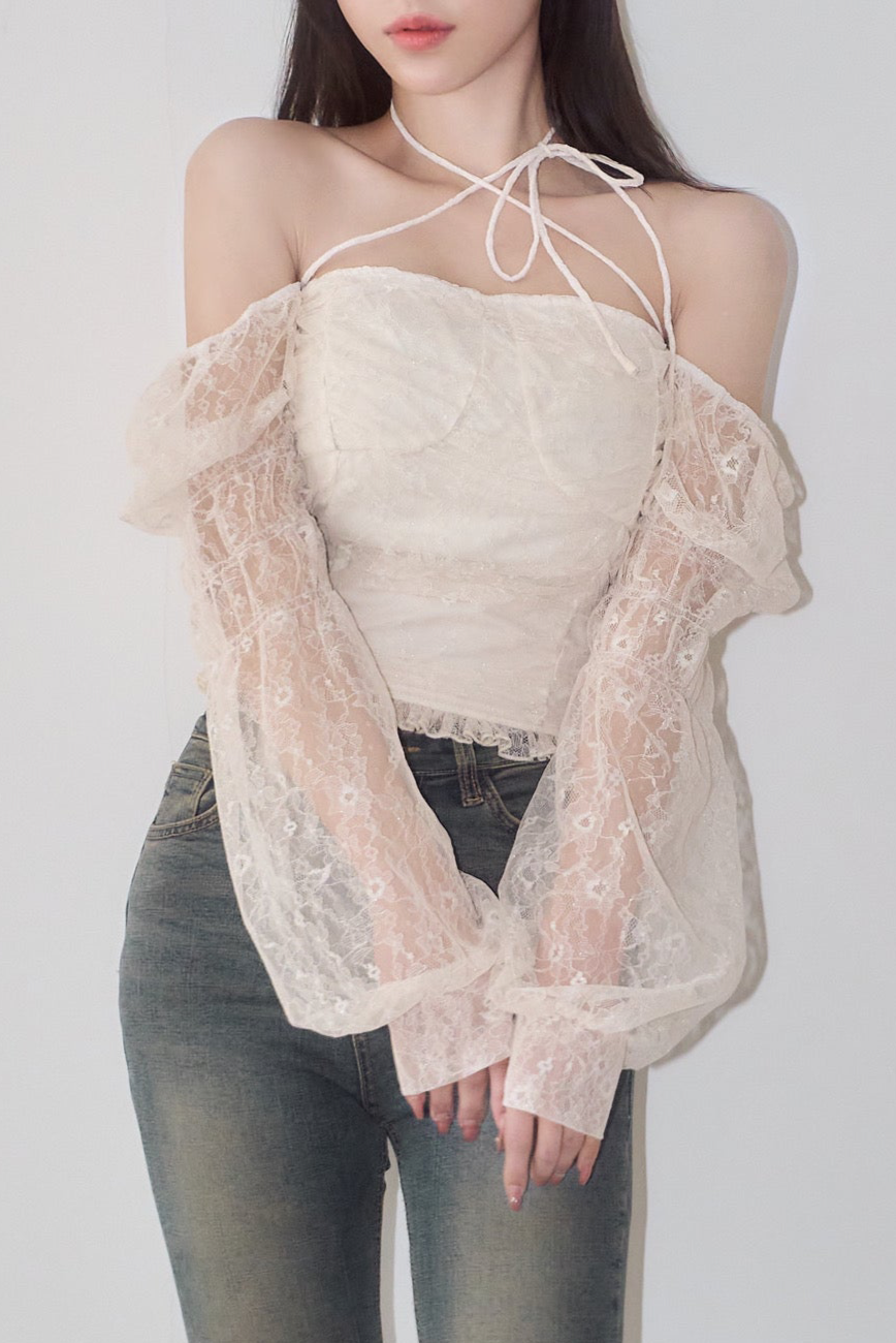 瑞【新品未使用】yilon FLEUR LACE BLOUSE ivory Fleur lace blouse – YILON