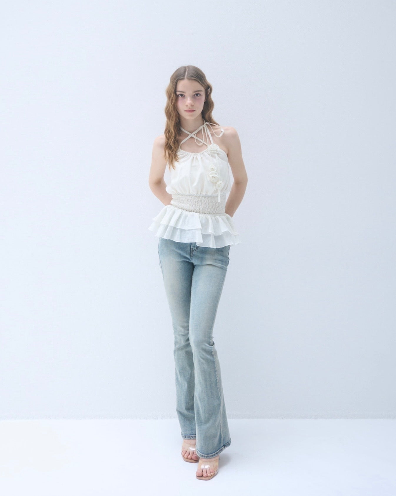 yilon イロン FRENCH ROSE BLOUSE WHITE ホワイト French rose blouse – YILON