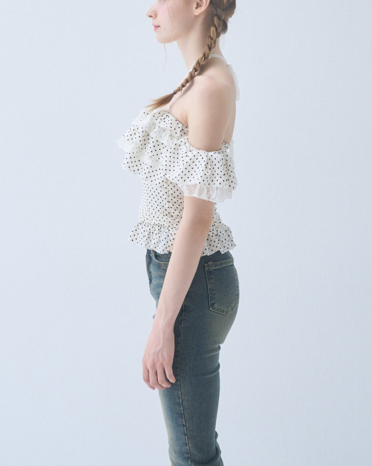 yilon イロン　DOT FRILL BLOUSE Dot frill blouse – YILON