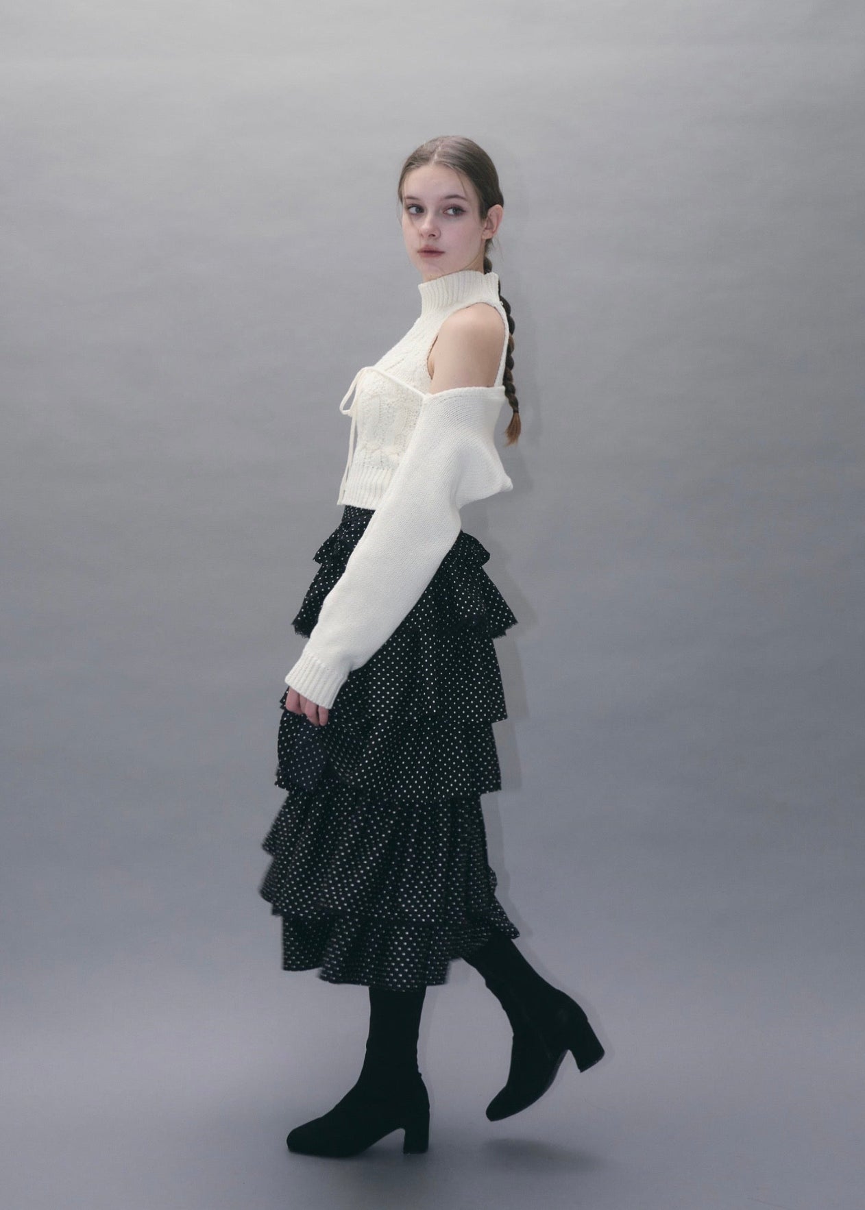 yilon ♡ LAYERED KNIT ENSEMBLE pink Layered knit ensemble – YILON