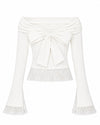 BACK RIBBON LACE TEE