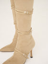 Strap belt long boots