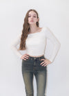 Gather lace tee