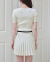 PLEATED KNIT OP