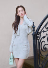 SUMMER KNIT BORDER CARDIGAN