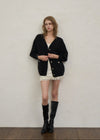 SUEDE FRILL MINI SKIRT