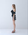 Dot frill blouse