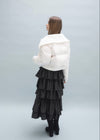 Rib collar puffer jacket