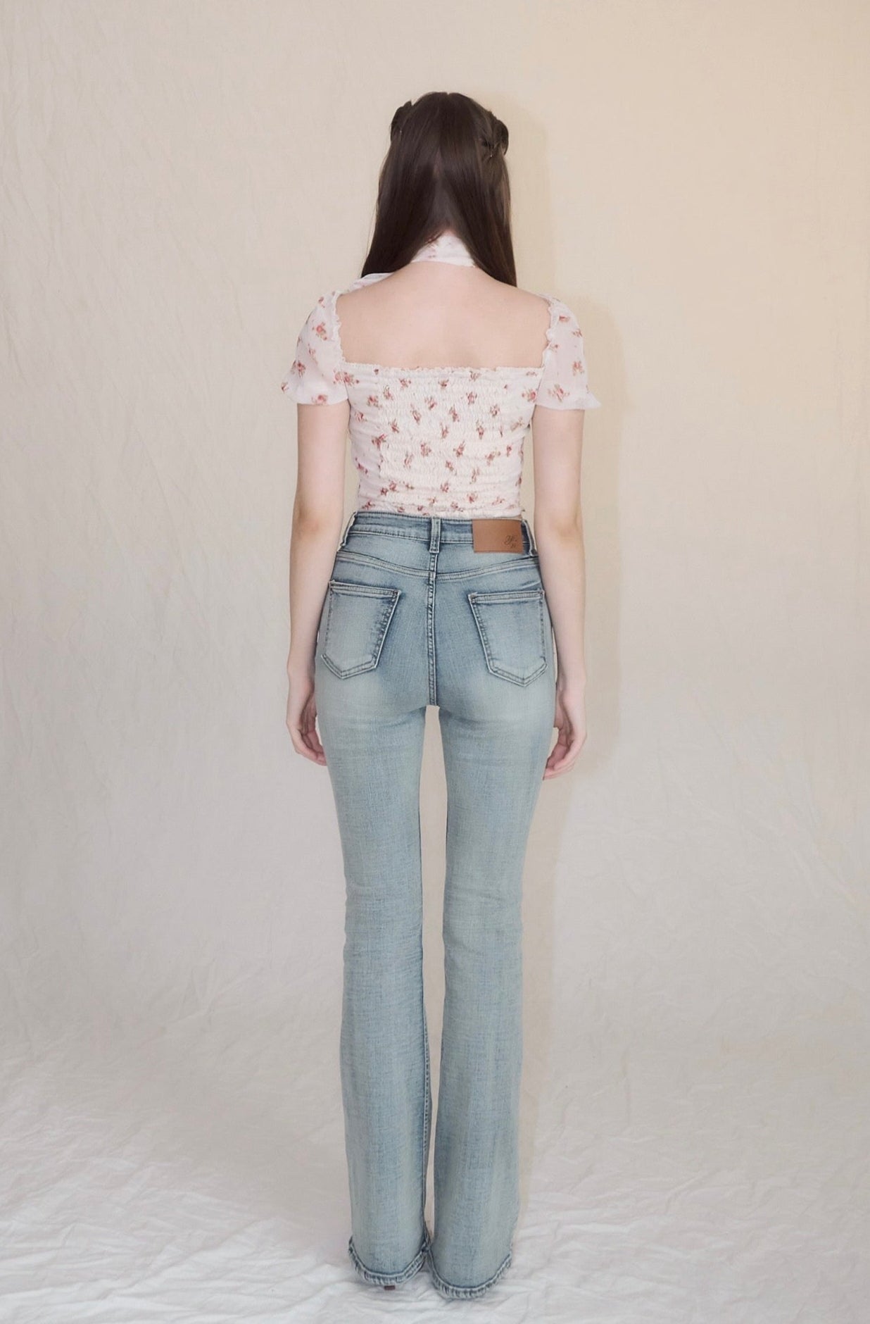 パンツ SEMI FLARE DENIM yilon blue SL YILON SEMI FLARE DENIM LIGHT BLUE SL - メルカリ