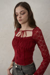 Flower lace blouse