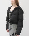 Rib collar puffer jacket