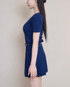 PLEATED KNIT OP