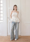 ASYMMETRIC HALTER NECK SATIN TOP