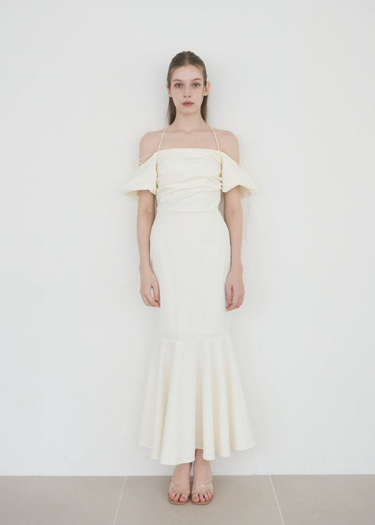 FEMININE COTTON MERMAID DRESS
