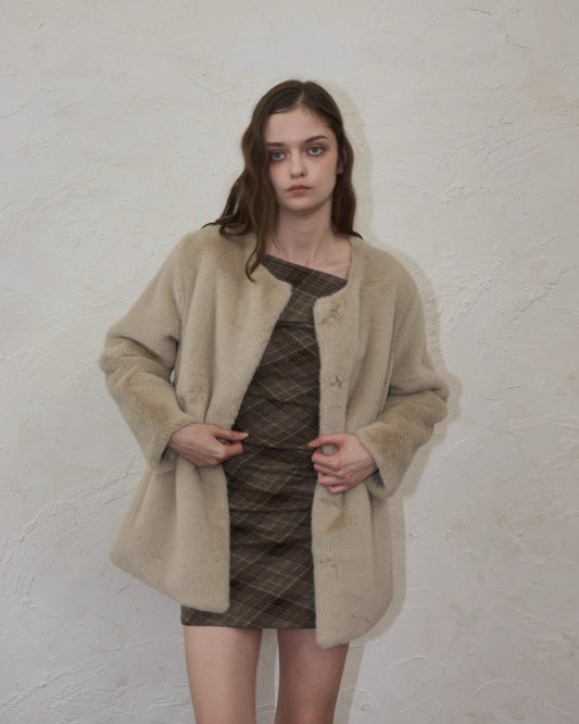 Waistmark eco fur coat