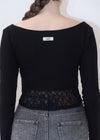 Gather lace tee