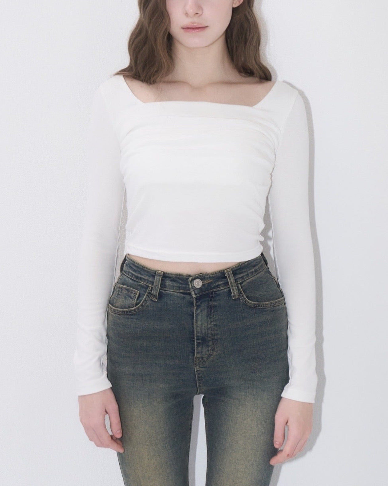 Gather lace tee – YILON