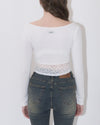 Gather lace tee
