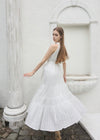 HALTER NECK TIERED MAXI DRESS