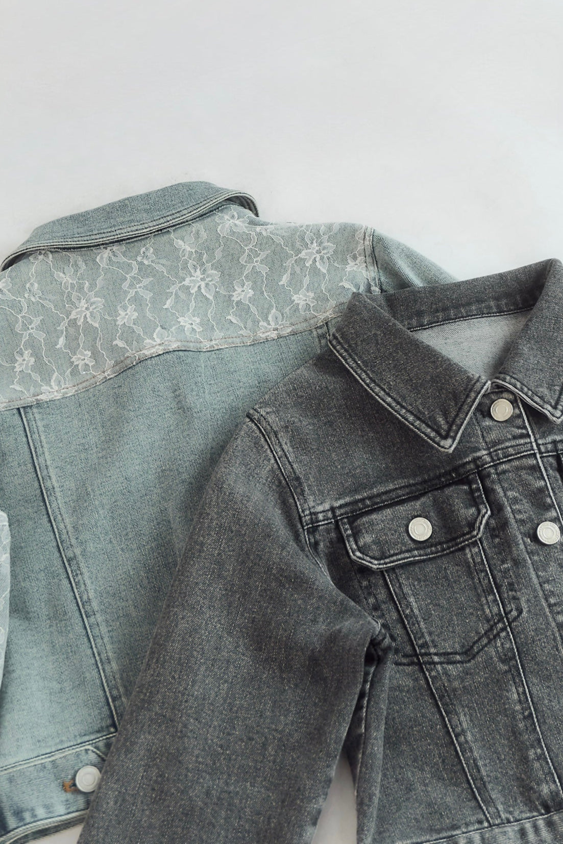 ジャケット・アウター yilon BLOSSOM LACE DENIM JACKET Blossom lace denim jacket – YILON