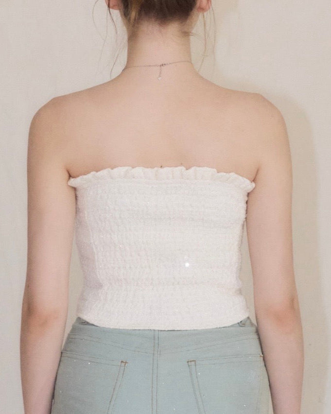 Twinkle tweed baretop – YILON