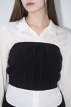 Cable bustier layered Set